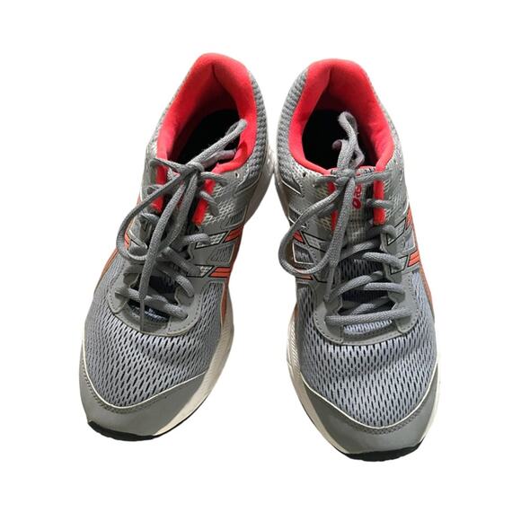 ASICS GEL Contend 6 Gray Coral Pink Women’s Running Walking Shoes Size 10.5 - Picture 2 of 8